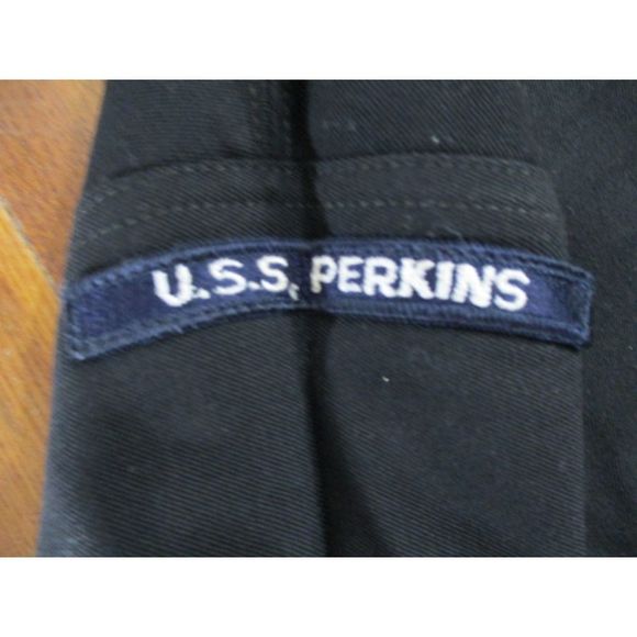 Vintage Authentic Dress Blue Military Shirt Zipper side Cosplay - Picture 8 of 10